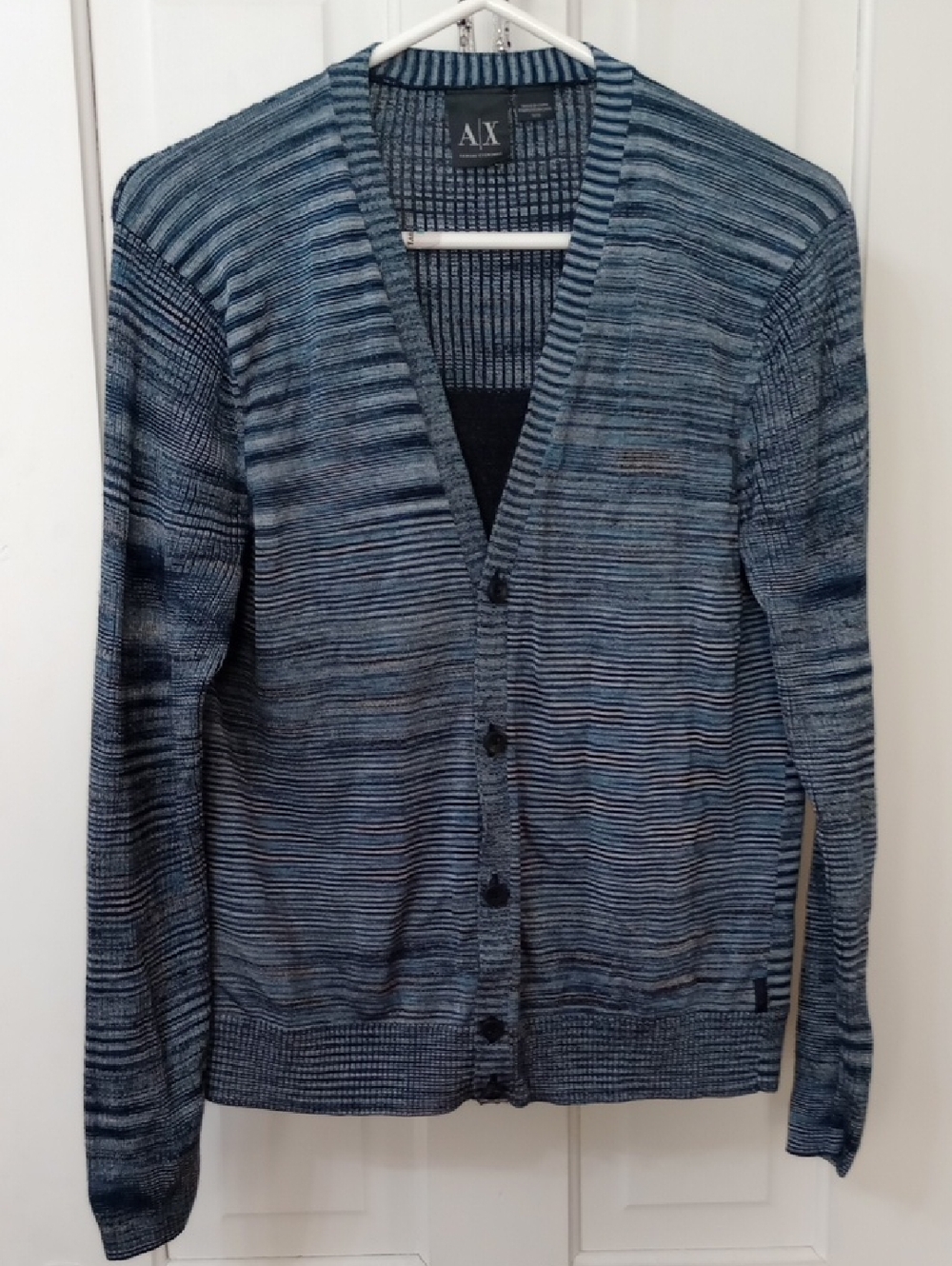 A/X ARMANI EXCHANGE Striped Button Up Cardigan